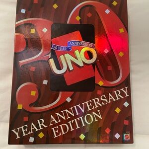 Mattel UNO 30 Year Anniversary Edition Red Holographic Box